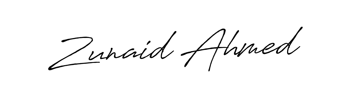 It looks lik you need a new signature style for name Zunaid Ahmed. Design unique handwritten (Antro_Vectra_Bolder) signature with our free signature maker in just a few clicks. Zunaid Ahmed signature style 7 images and pictures png