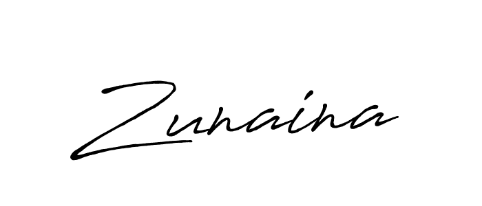 It looks lik you need a new signature style for name Zunaina. Design unique handwritten (Antro_Vectra_Bolder) signature with our free signature maker in just a few clicks. Zunaina signature style 7 images and pictures png