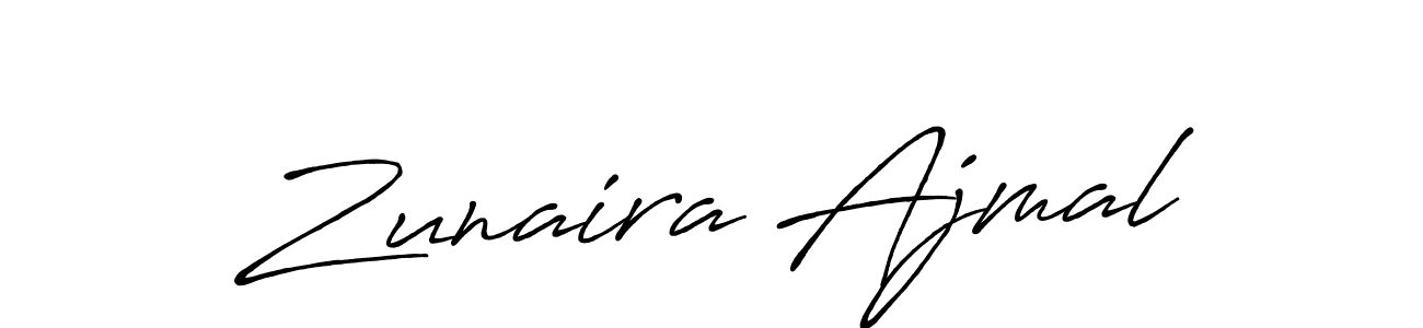 It looks lik you need a new signature style for name Zunaira Ajmal. Design unique handwritten (Antro_Vectra_Bolder) signature with our free signature maker in just a few clicks. Zunaira Ajmal signature style 7 images and pictures png