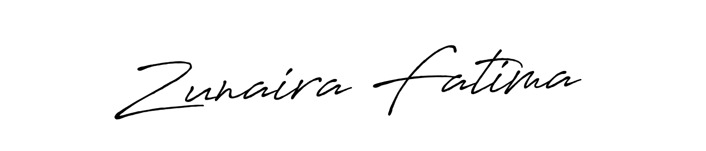 Also You can easily find your signature by using the search form. We will create Zunaira Fatima name handwritten signature images for you free of cost using Antro_Vectra_Bolder sign style. Zunaira Fatima signature style 7 images and pictures png