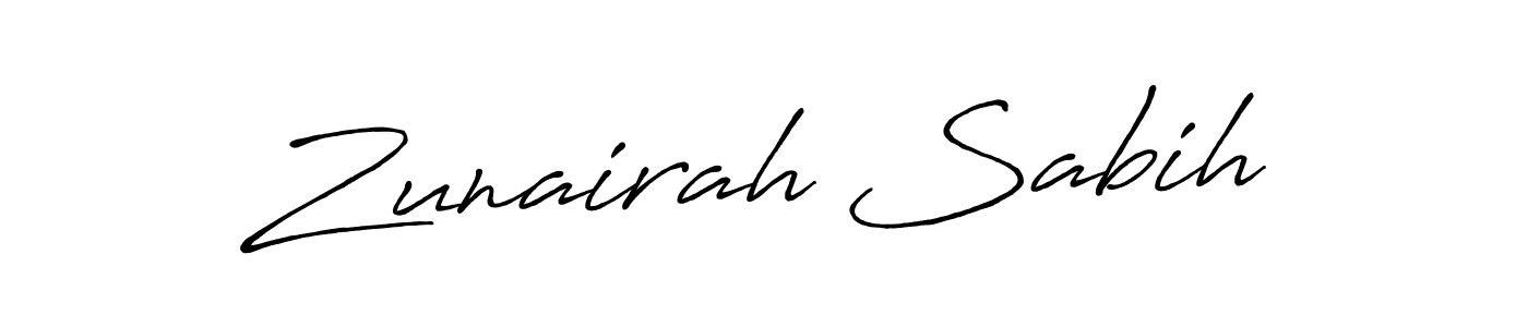 You should practise on your own different ways (Antro_Vectra_Bolder) to write your name (Zunairah Sabih) in signature. don't let someone else do it for you. Zunairah Sabih signature style 7 images and pictures png