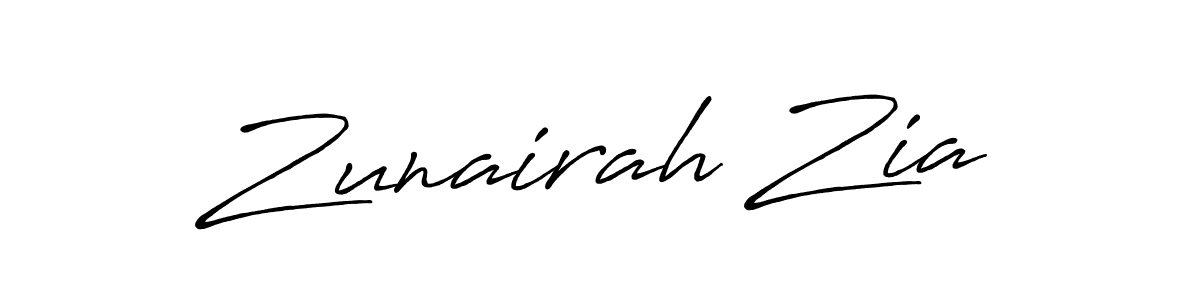 Zunairah Zia stylish signature style. Best Handwritten Sign (Antro_Vectra_Bolder) for my name. Handwritten Signature Collection Ideas for my name Zunairah Zia. Zunairah Zia signature style 7 images and pictures png