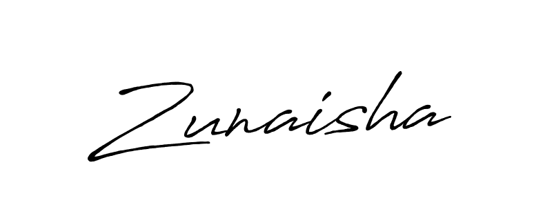 Zunaisha stylish signature style. Best Handwritten Sign (Antro_Vectra_Bolder) for my name. Handwritten Signature Collection Ideas for my name Zunaisha. Zunaisha signature style 7 images and pictures png