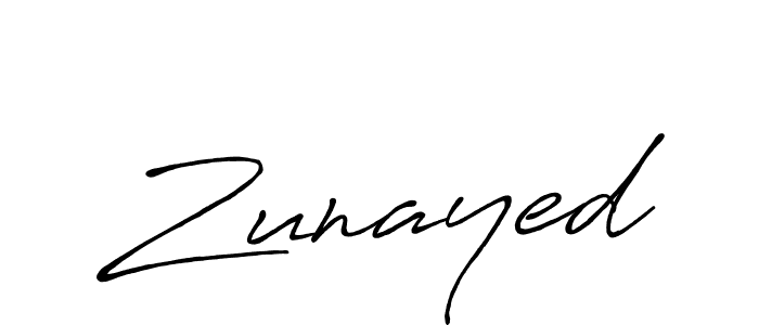 Create a beautiful signature design for name Zunayed. With this signature (Antro_Vectra_Bolder) fonts, you can make a handwritten signature for free. Zunayed signature style 7 images and pictures png