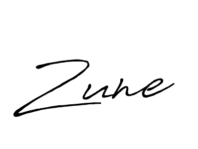 Make a beautiful signature design for name Zune. With this signature (Antro_Vectra_Bolder) style, you can create a handwritten signature for free. Zune signature style 7 images and pictures png