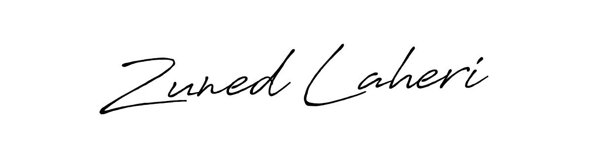 How to make Zuned Laheri signature? Antro_Vectra_Bolder is a professional autograph style. Create handwritten signature for Zuned Laheri name. Zuned Laheri signature style 7 images and pictures png
