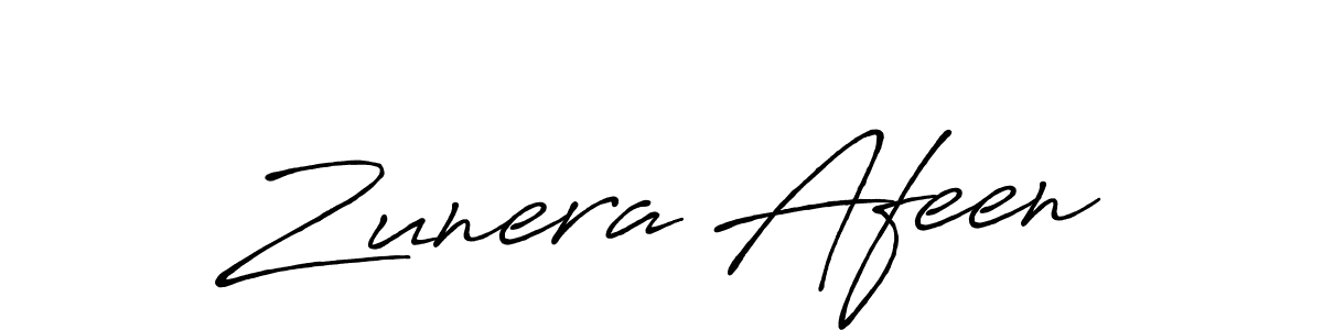 Make a beautiful signature design for name Zunera Afeen. Use this online signature maker to create a handwritten signature for free. Zunera Afeen signature style 7 images and pictures png