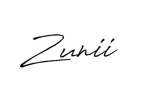 if you are searching for the best signature style for your name Zunii. so please give up your signature search. here we have designed multiple signature styles  using Antro_Vectra_Bolder. Zunii signature style 7 images and pictures png