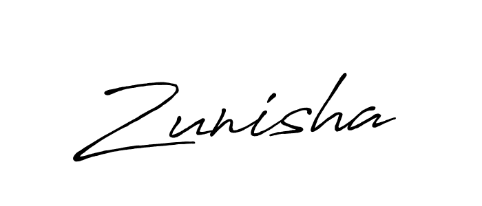 Zunisha stylish signature style. Best Handwritten Sign (Antro_Vectra_Bolder) for my name. Handwritten Signature Collection Ideas for my name Zunisha. Zunisha signature style 7 images and pictures png