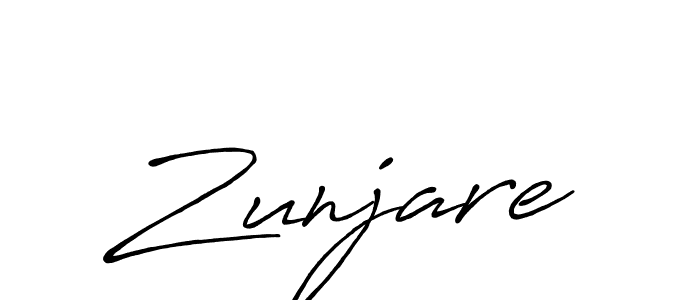 Create a beautiful signature design for name Zunjare. With this signature (Antro_Vectra_Bolder) fonts, you can make a handwritten signature for free. Zunjare signature style 7 images and pictures png