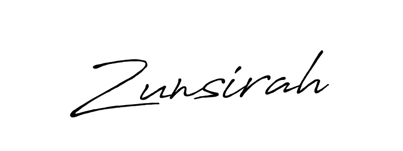 Design your own signature with our free online signature maker. With this signature software, you can create a handwritten (Antro_Vectra_Bolder) signature for name Zunsirah. Zunsirah signature style 7 images and pictures png