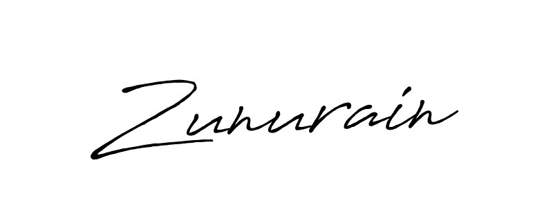 How to make Zunurain signature? Antro_Vectra_Bolder is a professional autograph style. Create handwritten signature for Zunurain name. Zunurain signature style 7 images and pictures png