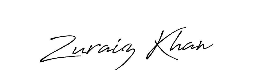 Use a signature maker to create a handwritten signature online. With this signature software, you can design (Antro_Vectra_Bolder) your own signature for name Zuraiz Khan. Zuraiz Khan signature style 7 images and pictures png