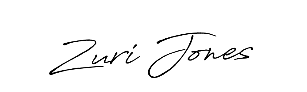 How to make Zuri Jones name signature. Use Antro_Vectra_Bolder style for creating short signs online. This is the latest handwritten sign. Zuri Jones signature style 7 images and pictures png