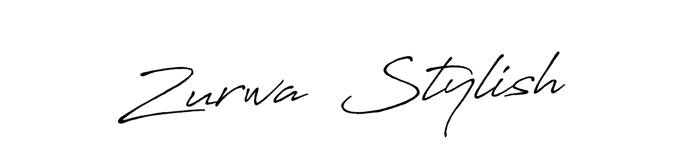 How to make Zurwa  Stylish name signature. Use Antro_Vectra_Bolder style for creating short signs online. This is the latest handwritten sign. Zurwa  Stylish signature style 7 images and pictures png