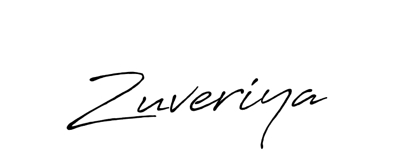 Use a signature maker to create a handwritten signature online. With this signature software, you can design (Antro_Vectra_Bolder) your own signature for name Zuveriya. Zuveriya signature style 7 images and pictures png