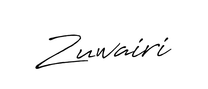 How to make Zuwairi signature? Antro_Vectra_Bolder is a professional autograph style. Create handwritten signature for Zuwairi name. Zuwairi signature style 7 images and pictures png