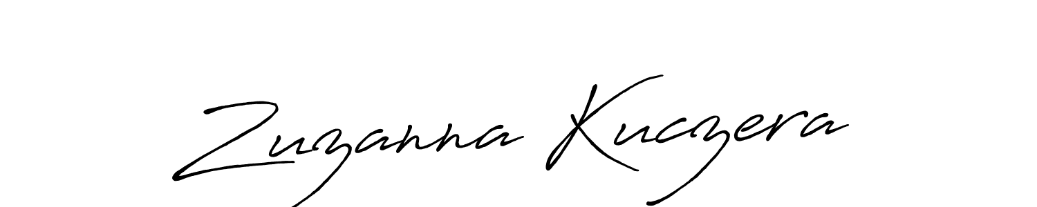 Create a beautiful signature design for name Zuzanna Kuczera. With this signature (Antro_Vectra_Bolder) fonts, you can make a handwritten signature for free. Zuzanna Kuczera signature style 7 images and pictures png