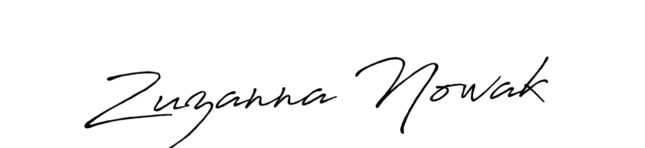 How to make Zuzanna Nowak name signature. Use Antro_Vectra_Bolder style for creating short signs online. This is the latest handwritten sign. Zuzanna Nowak signature style 7 images and pictures png