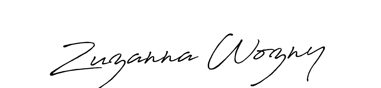Antro_Vectra_Bolder is a professional signature style that is perfect for those who want to add a touch of class to their signature. It is also a great choice for those who want to make their signature more unique. Get Zuzanna Wozny name to fancy signature for free. Zuzanna Wozny signature style 7 images and pictures png