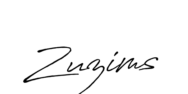 Use a signature maker to create a handwritten signature online. With this signature software, you can design (Antro_Vectra_Bolder) your own signature for name Zuzims. Zuzims signature style 7 images and pictures png