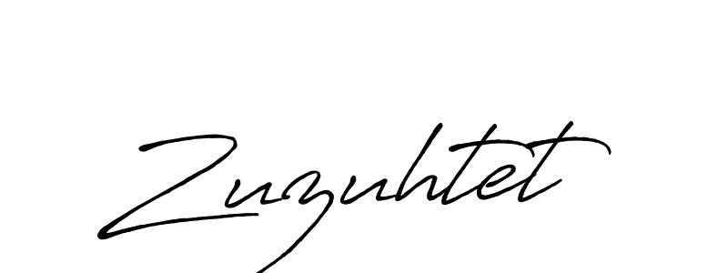 How to make Zuzuhtet name signature. Use Antro_Vectra_Bolder style for creating short signs online. This is the latest handwritten sign. Zuzuhtet signature style 7 images and pictures png
