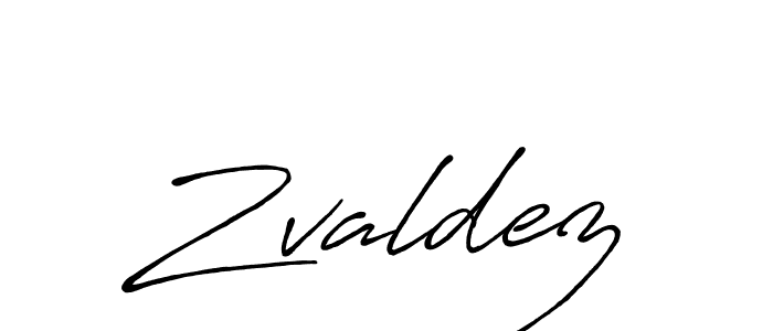 How to make Zvaldez name signature. Use Antro_Vectra_Bolder style for creating short signs online. This is the latest handwritten sign. Zvaldez signature style 7 images and pictures png