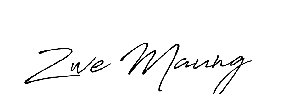 How to make Zwe Maung signature? Antro_Vectra_Bolder is a professional autograph style. Create handwritten signature for Zwe Maung name. Zwe Maung signature style 7 images and pictures png