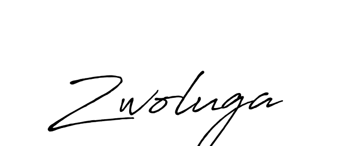 Use a signature maker to create a handwritten signature online. With this signature software, you can design (Antro_Vectra_Bolder) your own signature for name Zwoluga. Zwoluga signature style 7 images and pictures png