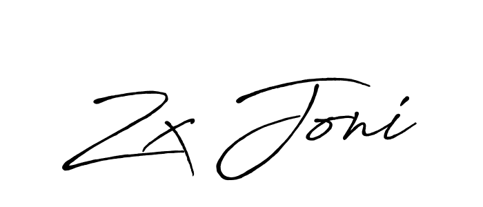 Make a beautiful signature design for name Zx Joni. With this signature (Antro_Vectra_Bolder) style, you can create a handwritten signature for free. Zx Joni signature style 7 images and pictures png