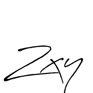 Use a signature maker to create a handwritten signature online. With this signature software, you can design (Antro_Vectra_Bolder) your own signature for name Zxy. Zxy signature style 7 images and pictures png