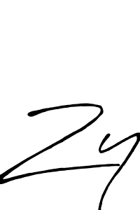 How to make Zy signature? Antro_Vectra_Bolder is a professional autograph style. Create handwritten signature for Zy name. Zy signature style 7 images and pictures png