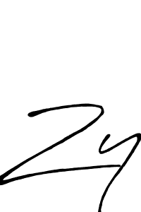 How to make Zy signature? Antro_Vectra_Bolder is a professional autograph style. Create handwritten signature for Zy name. Zy signature style 7 images and pictures png