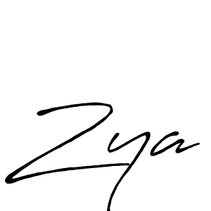 if you are searching for the best signature style for your name Zya. so please give up your signature search. here we have designed multiple signature styles  using Antro_Vectra_Bolder. Zya signature style 7 images and pictures png