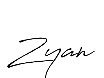 Create a beautiful signature design for name Zyan. With this signature (Antro_Vectra_Bolder) fonts, you can make a handwritten signature for free. Zyan signature style 7 images and pictures png