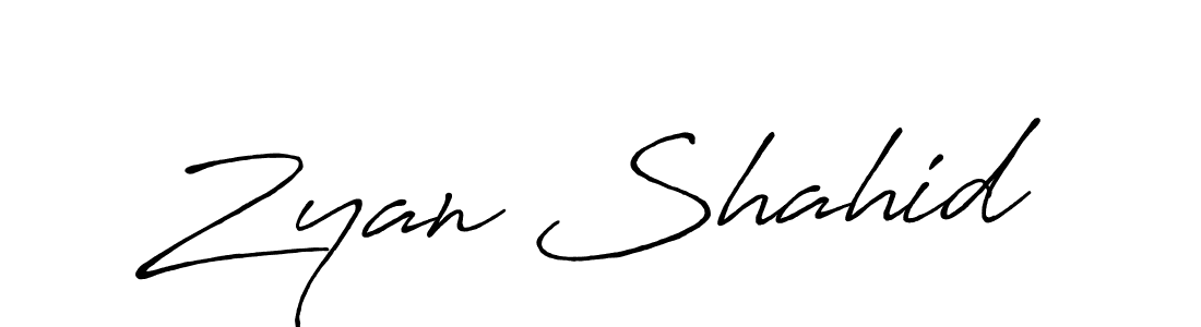 The best way (Antro_Vectra_Bolder) to make a short signature is to pick only two or three words in your name. The name Zyan Shahid include a total of six letters. For converting this name. Zyan Shahid signature style 7 images and pictures png