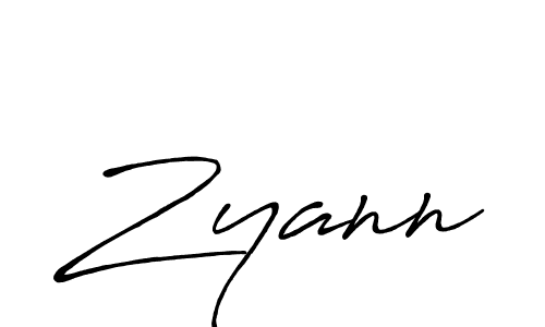 Also we have Zyann name is the best signature style. Create professional handwritten signature collection using Antro_Vectra_Bolder autograph style. Zyann signature style 7 images and pictures png