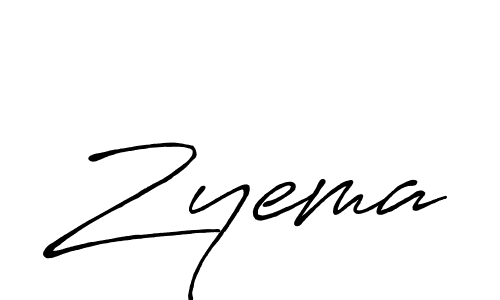 Make a beautiful signature design for name Zyema. With this signature (Antro_Vectra_Bolder) style, you can create a handwritten signature for free. Zyema signature style 7 images and pictures png