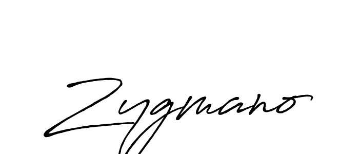 Zygmano stylish signature style. Best Handwritten Sign (Antro_Vectra_Bolder) for my name. Handwritten Signature Collection Ideas for my name Zygmano. Zygmano signature style 7 images and pictures png