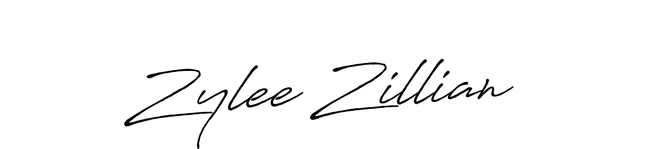 Create a beautiful signature design for name Zylee Zillian. With this signature (Antro_Vectra_Bolder) fonts, you can make a handwritten signature for free. Zylee Zillian signature style 7 images and pictures png