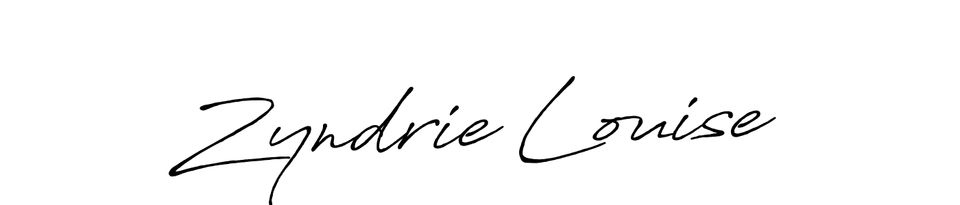 Create a beautiful signature design for name Zyndrie Louise. With this signature (Antro_Vectra_Bolder) fonts, you can make a handwritten signature for free. Zyndrie Louise signature style 7 images and pictures png
