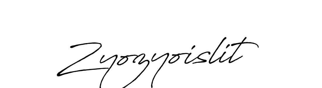 Make a beautiful signature design for name Zyozyoislit. With this signature (Antro_Vectra_Bolder) style, you can create a handwritten signature for free. Zyozyoislit signature style 7 images and pictures png