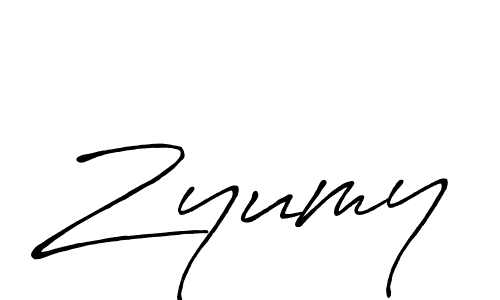 How to make Zyumy signature? Antro_Vectra_Bolder is a professional autograph style. Create handwritten signature for Zyumy name. Zyumy signature style 7 images and pictures png