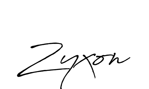 How to make Zyxon signature? Antro_Vectra_Bolder is a professional autograph style. Create handwritten signature for Zyxon name. Zyxon signature style 7 images and pictures png