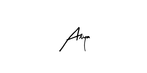 Use a signature maker to create a handwritten signature online. With this signature software, you can design (Arty Signature) your own signature for name  Aliya.  Aliya signature style 8 images and pictures png