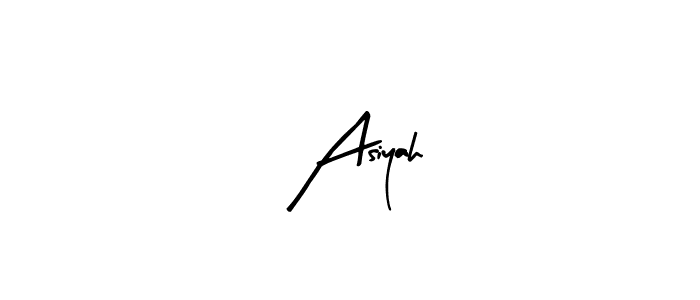 The best way (Arty Signature) to make a short signature is to pick only two or three words in your name. The name  Asiyah include a total of six letters. For converting this name.  Asiyah signature style 8 images and pictures png