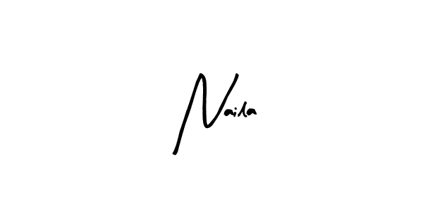 Use a signature maker to create a handwritten signature online. With this signature software, you can design (Arty Signature) your own signature for name  Naila.  Naila signature style 8 images and pictures png