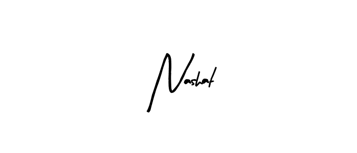 Arty Signature is a professional signature style that is perfect for those who want to add a touch of class to their signature. It is also a great choice for those who want to make their signature more unique. Get  Nashat name to fancy signature for free.  Nashat signature style 8 images and pictures png