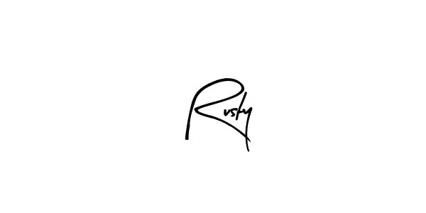 Design your own signature with our free online signature maker. With this signature software, you can create a handwritten (Arty Signature) signature for name  Rusty.  Rusty signature style 8 images and pictures png