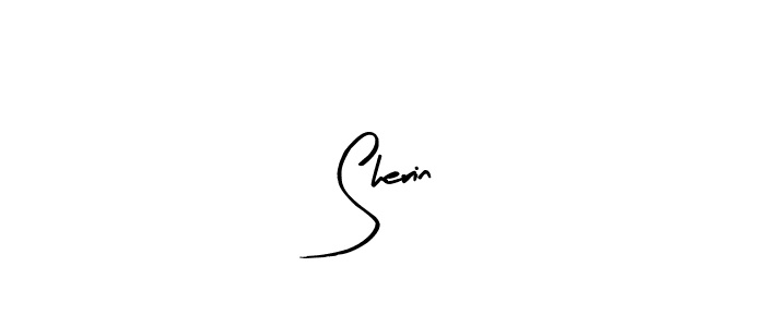 Make a beautiful signature design for name  Sherin. With this signature (Arty Signature) style, you can create a handwritten signature for free.  Sherin signature style 8 images and pictures png